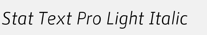 Stat Text Pro Light Italic
